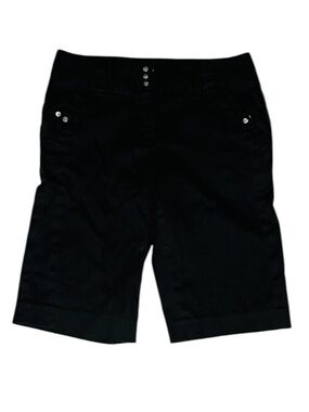 Larry Levine EUC Black Athletic Knee-Length Shorts